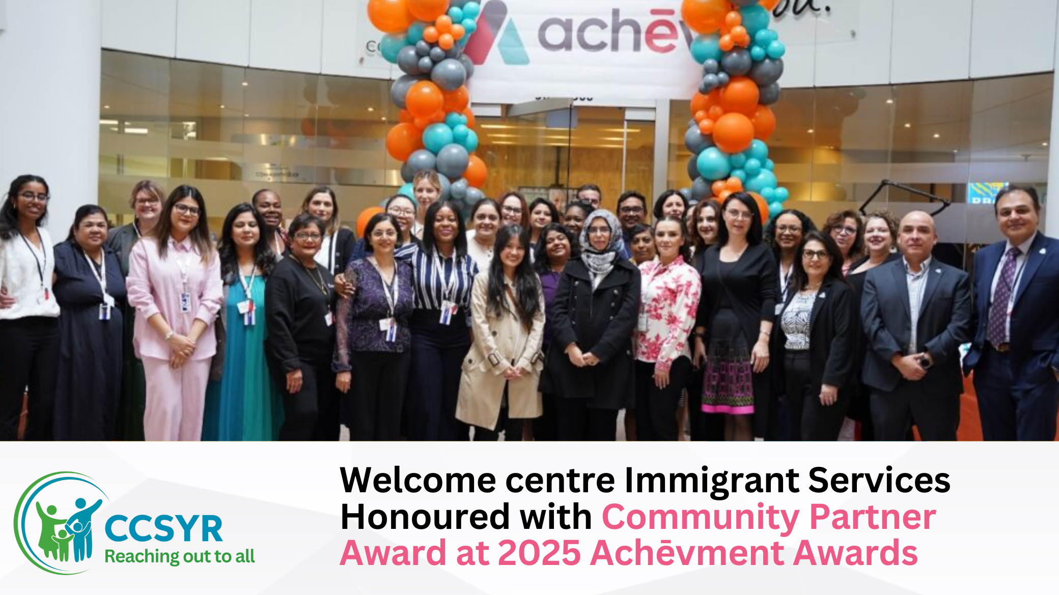 Welcome Centre Immigrant Services Receives Community Partner Award at 2025 Achievement Awards
