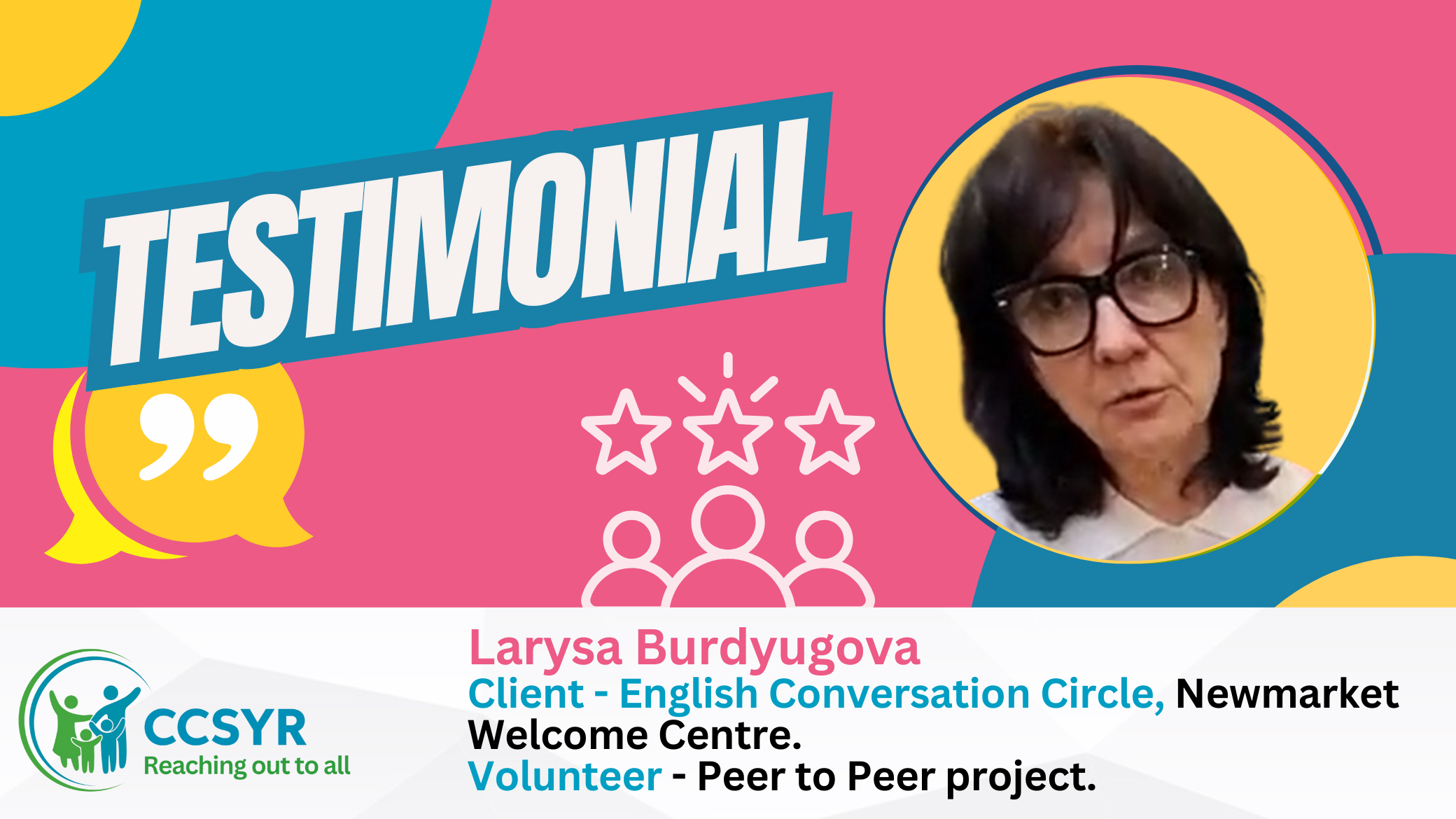 Newmarket - CCSYR - Testimonial - Larysa Burdyugova